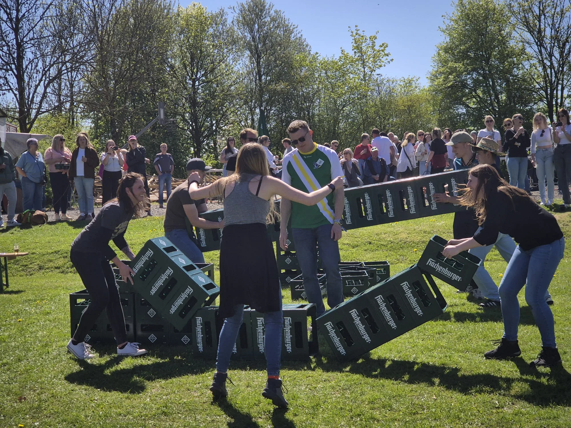 Getränkekisten-Querstapler Hoch³