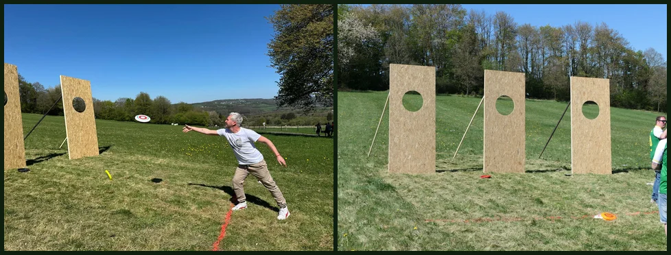 Frisbee Zielwerfen